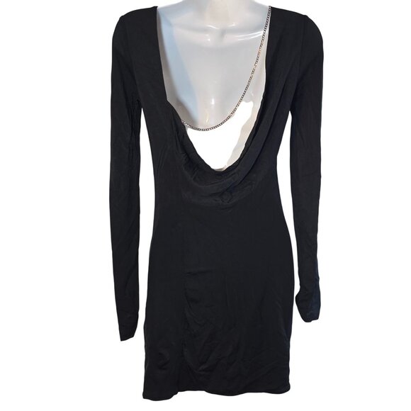 BCBGMAXAZRIA Size XS Christa Long Sleeve Sheer Insert Fitted Dress - Picture 2 of 6